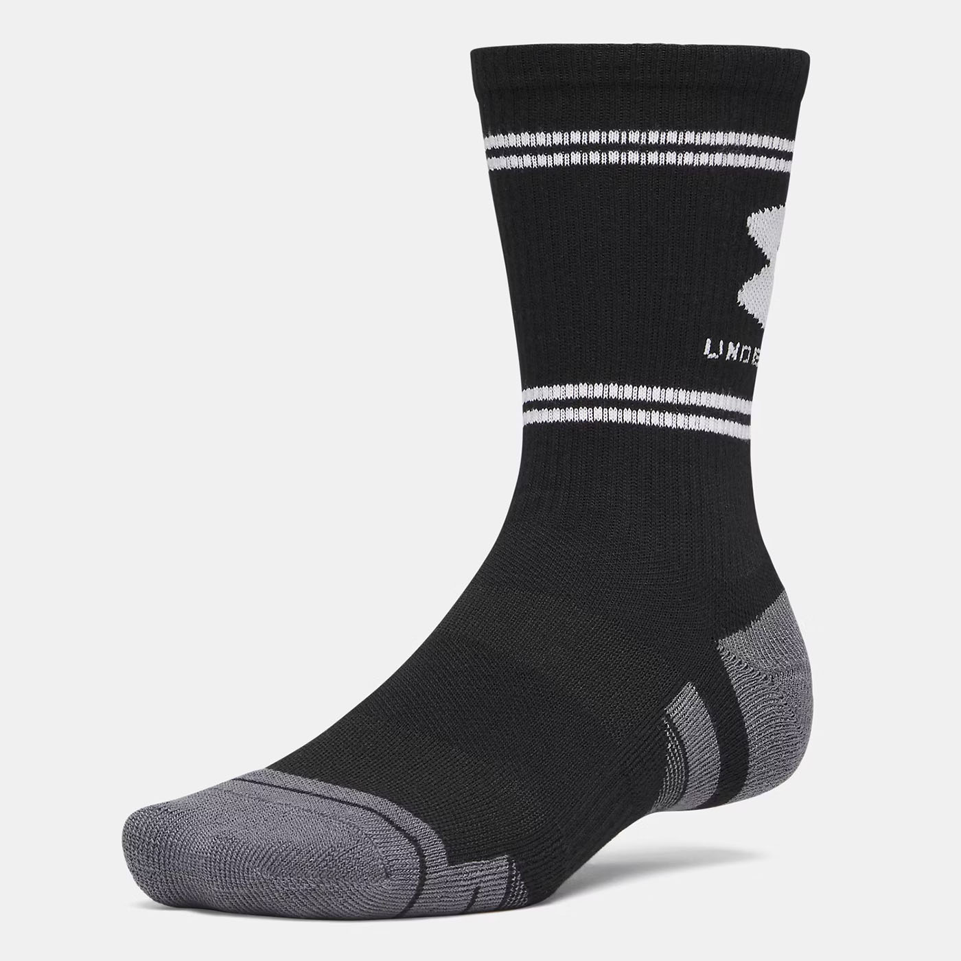 Pack de 3 paires de Chaussettes UA Performance Tech Unisexe Noir et blanc 6015141-008 Face lateral