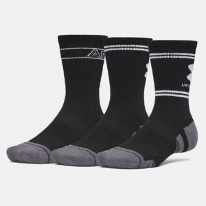 Pack de 3 paires de Chaussettes UA Performance Tech Unisexe Noir et blanc 6015141-008 Pack