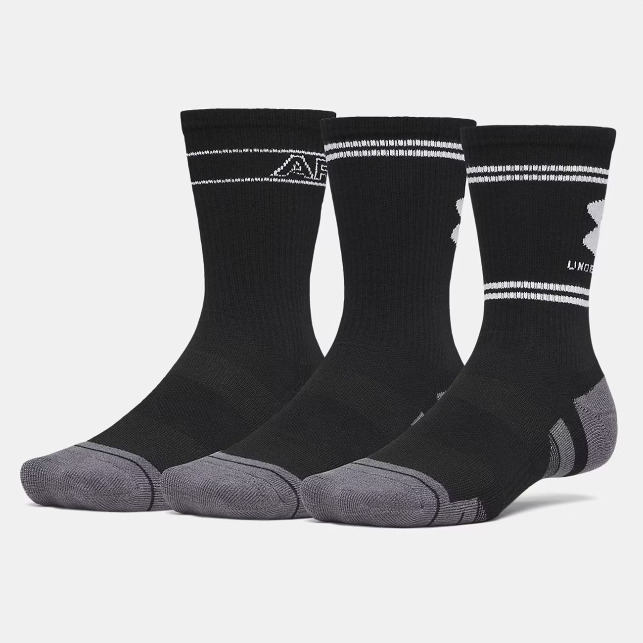 Pack de 3 paires de Chaussettes UA Performance Tech Unisexe Noir et blanc 6015141-008 Pack