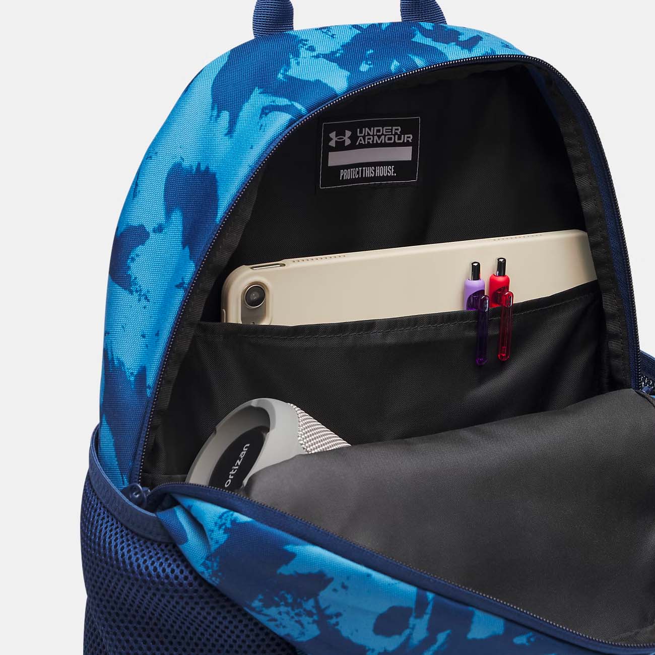 Sac à dos UA Hustle Sport 6.0 Under Armour Bleu 26L 6000397-432 Detail Interieur