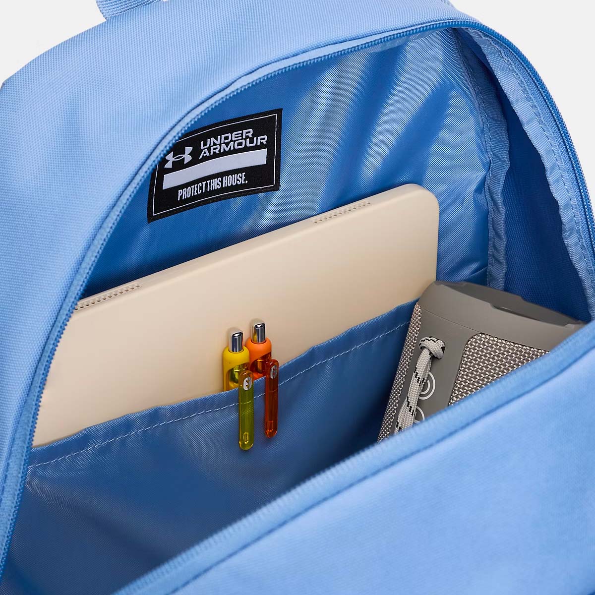 Sac à dos de sport UA Hustle Lite Bleu ciel 26,5L 6000399-476 Detail Interieur