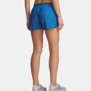 Short UA Tech™ Play Up pour femme Under Armour Bleu 1389882-430 Vue porté de dos