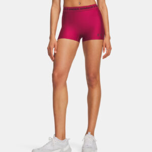 Shorty Under Armour HeatGear® 8cm pour femme Bordeaux 6010725-622 Vue porté de face