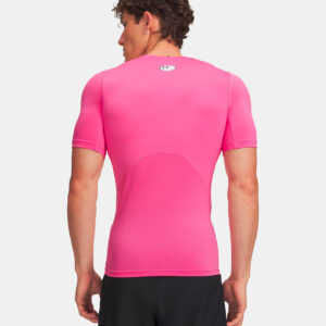 T-shirt Lycra Under Armour HeatGear® Rose flash pour homme 1361518-637 Vue porté de dos