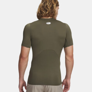 T-shirt Lycra Under Armour HeatGear® Vert kaki pour homme 1361518-390 Vue porté de dos
