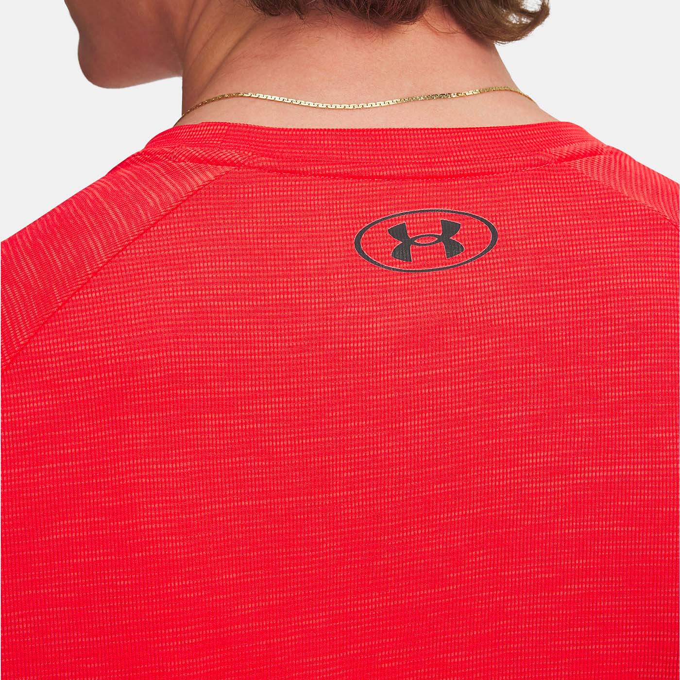 T-shirt UA Tech™ texturé pour homme Under Armour Rouge 1382796-600 Detail Dos