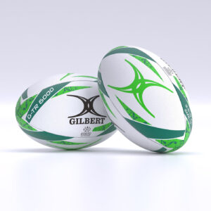 Ballon d’entrainement de rugby Gilbert G-TR6000 Vert Taille 4 Face et dos