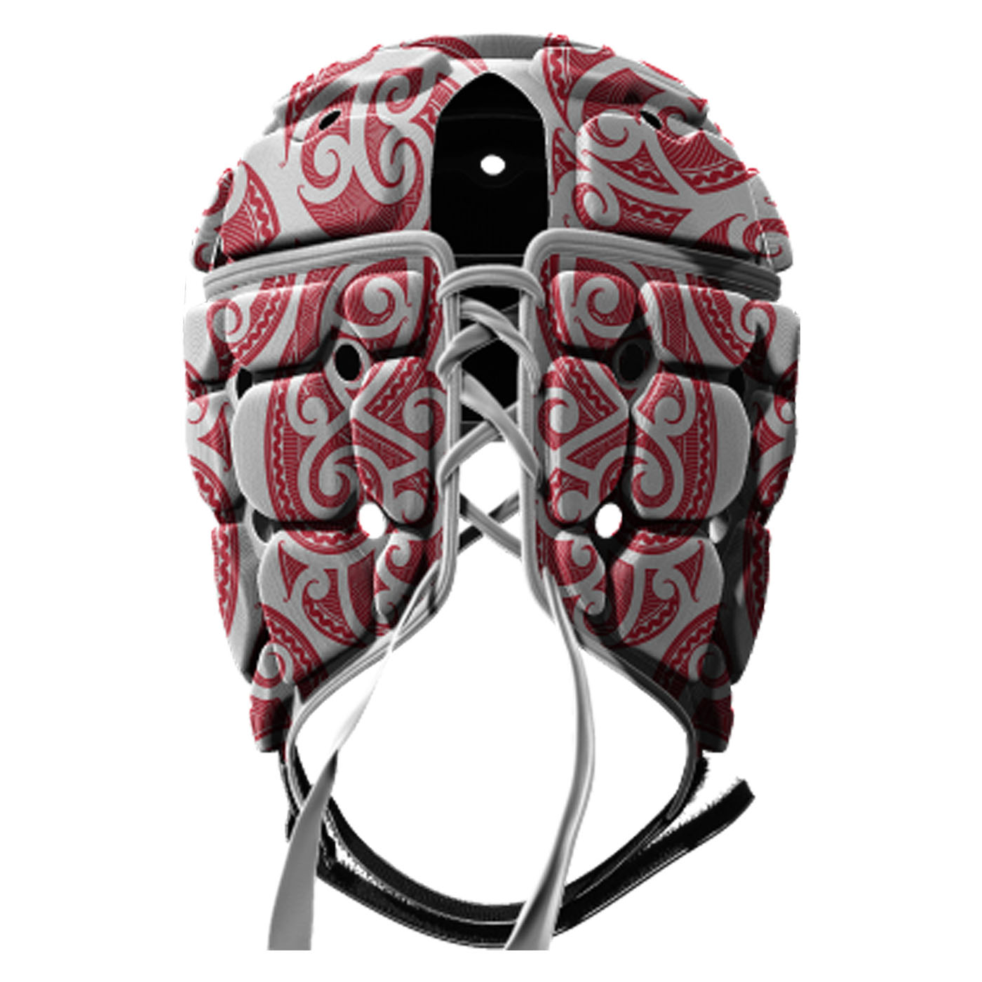 Casque de rugby Impact V2 Tribal Blanc et rose Dos