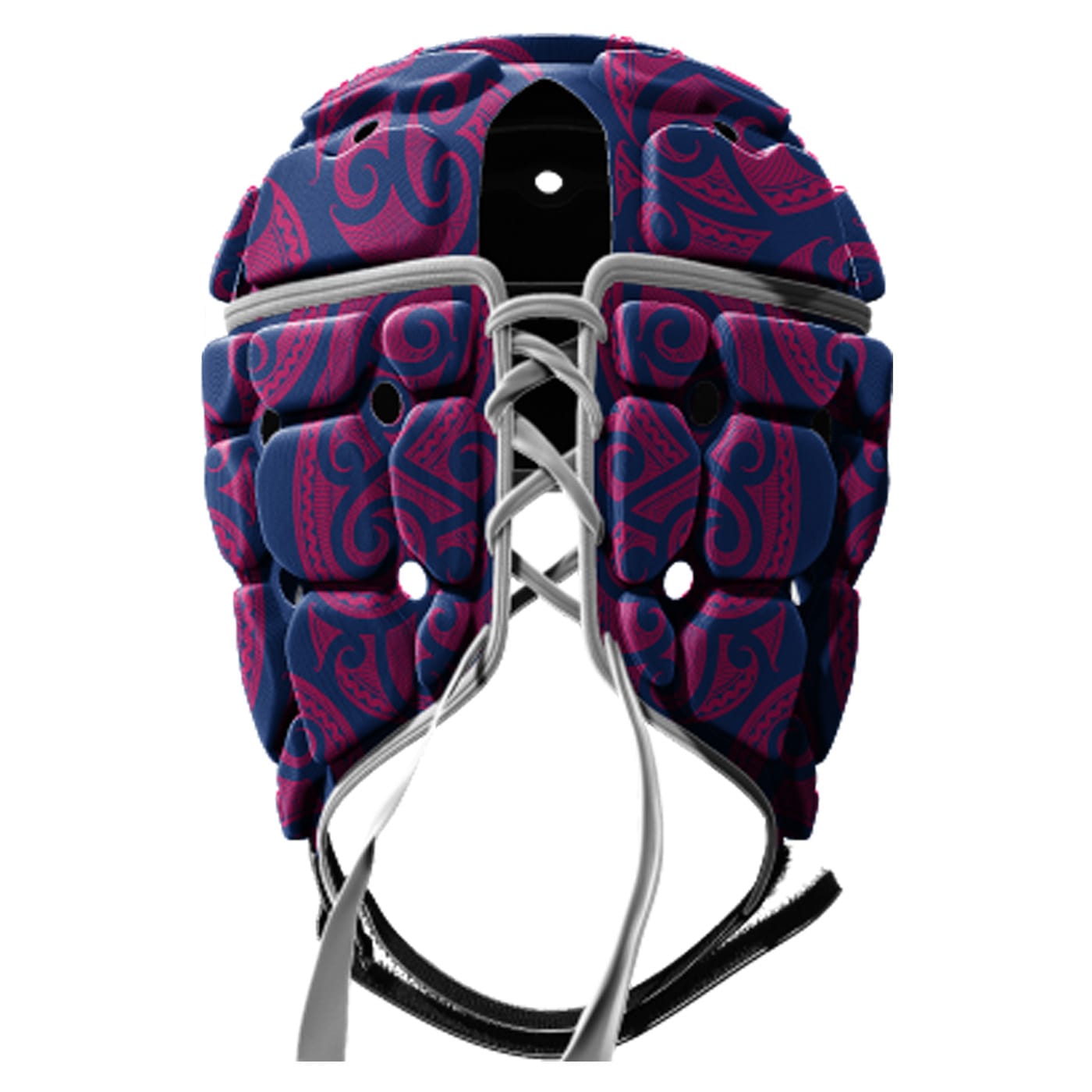 Casque de rugby Impact V2 Tribal Bleu marine et rose Dos