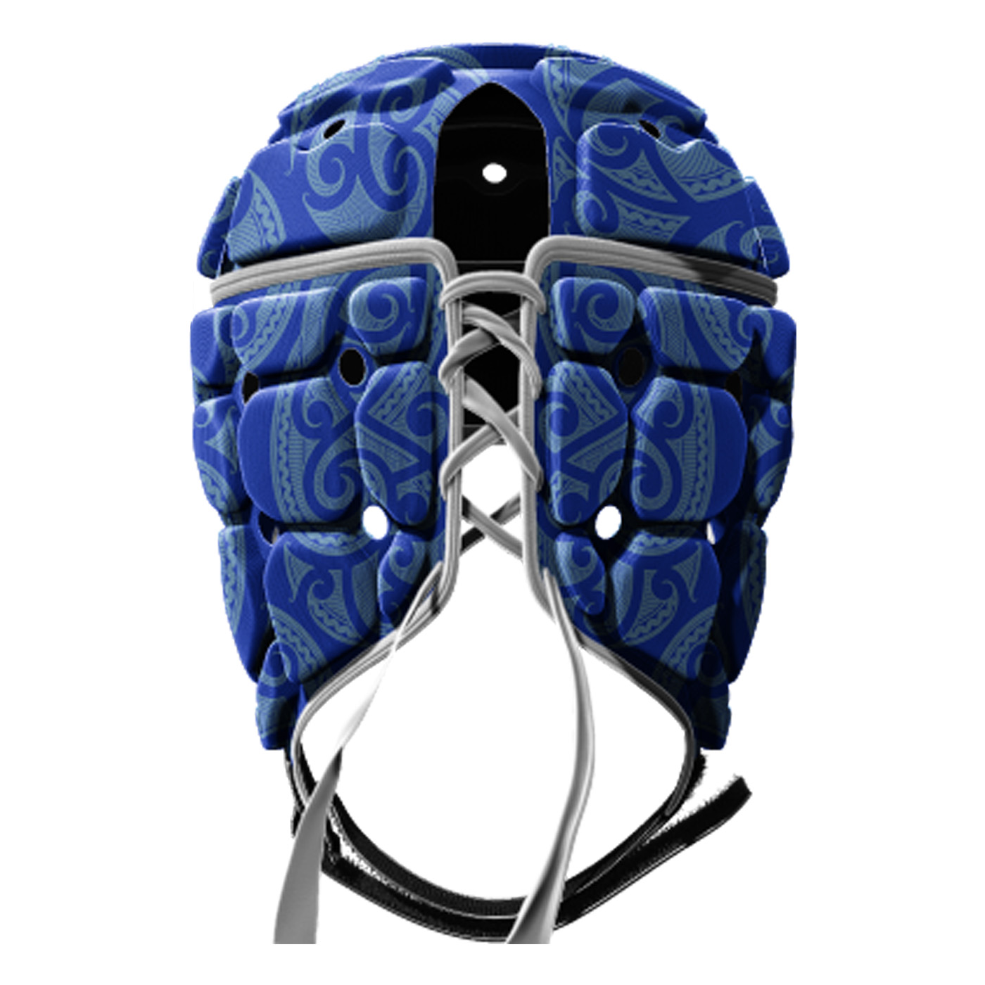 Casque de rugby Impact V2 Tribal Bleu roi et bleu ciel Dos