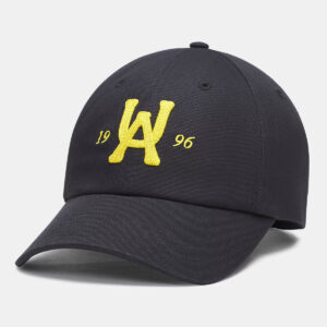 Casquette ajustable UA Essential Low Unisexe Noir et jaune 6013123-001 Face Lateral