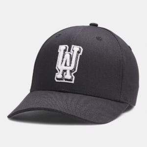 Casquette ajustable UA Essential Mid Noir et blanc 6005001-001 Face lateral