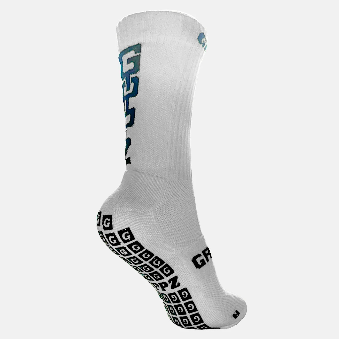 Chaussettes antidérapantes Multisport Grippz Blanc Dos Lateral