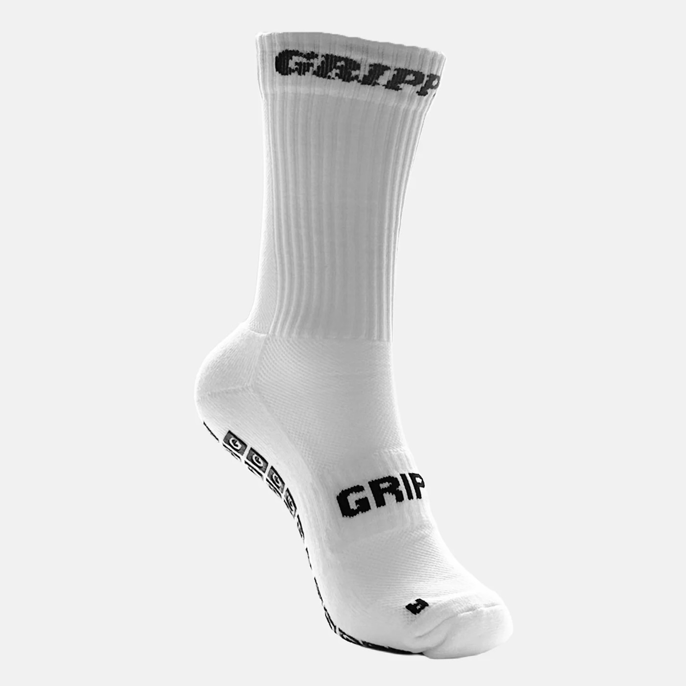 Chaussettes antidérapantes Multisport Grippz Blanc Face Lateral