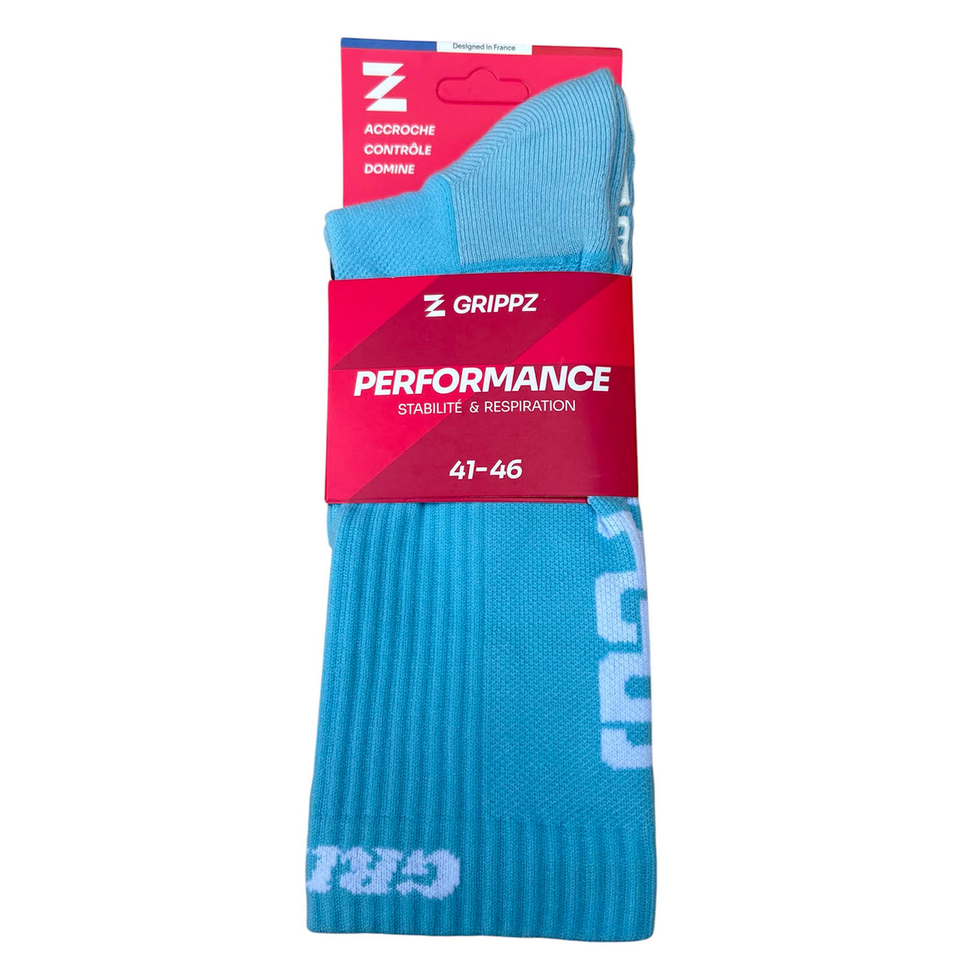 Chaussettes antidérapantes Multisport Grippz Bleu ciel Paire