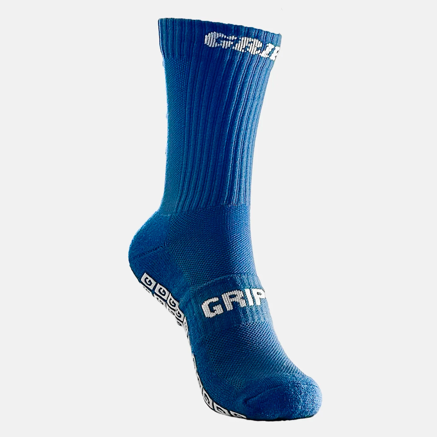 Chaussettes antidérapantes Multisport Grippz Bleu roi Face Lateral