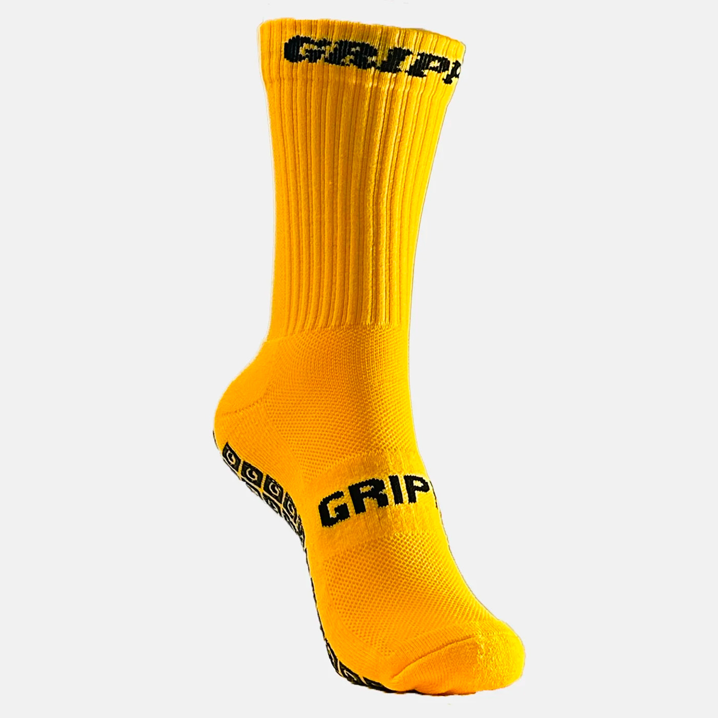 Chaussettes antidérapantes Multisport Grippz Jaune Face Lateral