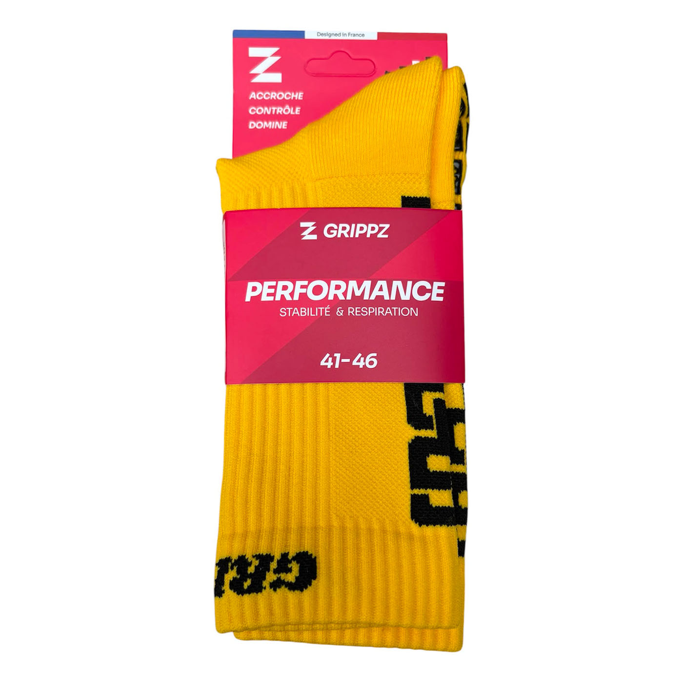 Chaussettes antidérapantes Multisport Grippz Jaune Paire