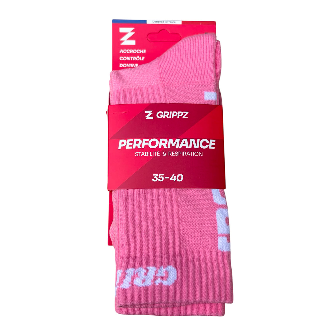 Chaussettes antidérapantes Multisport Grippz Rose Paire