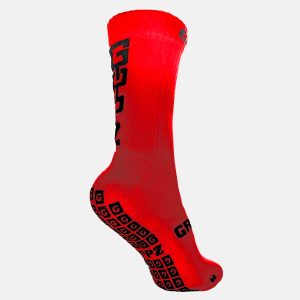 Chaussettes antidérapantes Multisport Grippz Rouge Dos Lateral