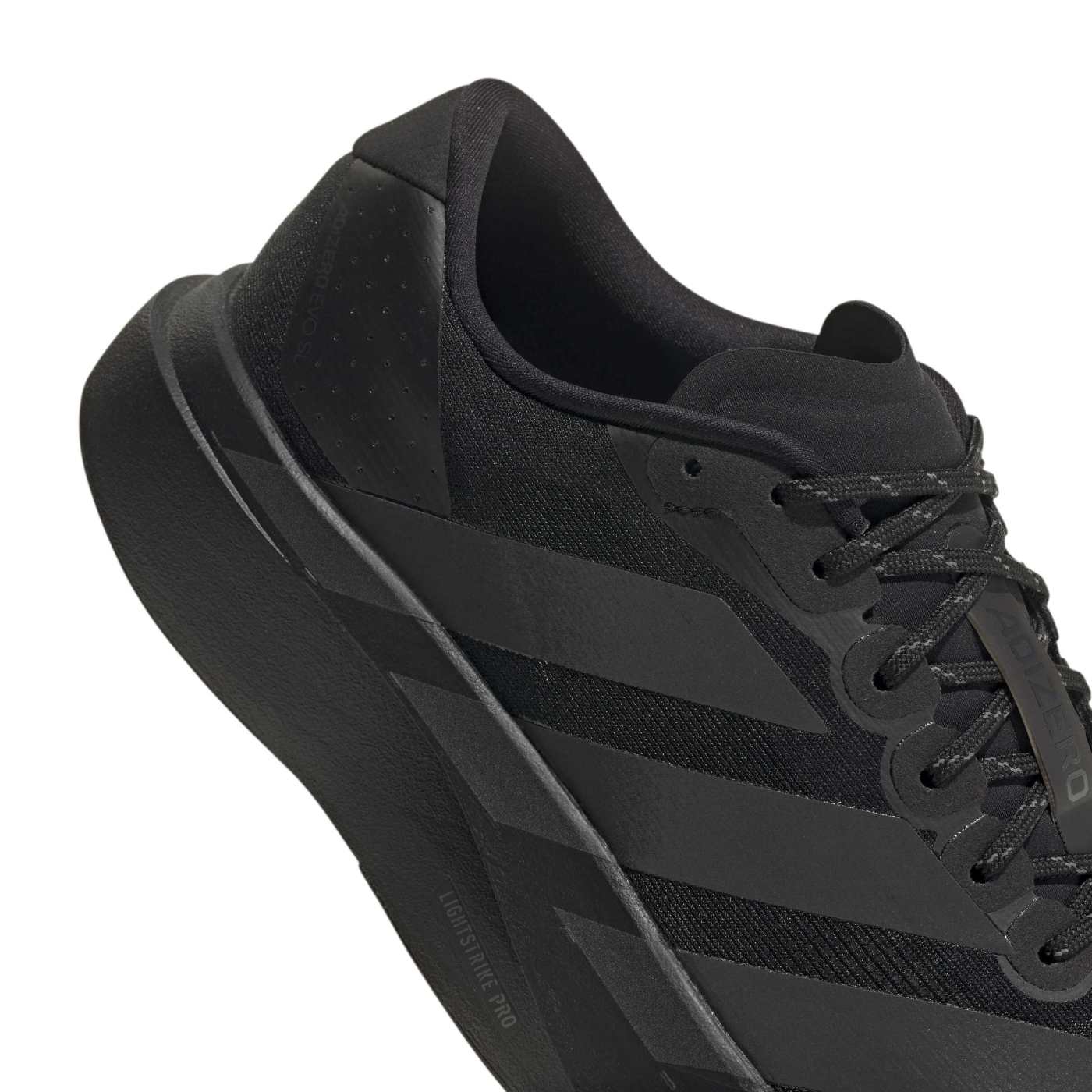 Chaussure de running Adidas Adizero Evo SL Noire pour homme KJ8336 Detail Back Lateral Top