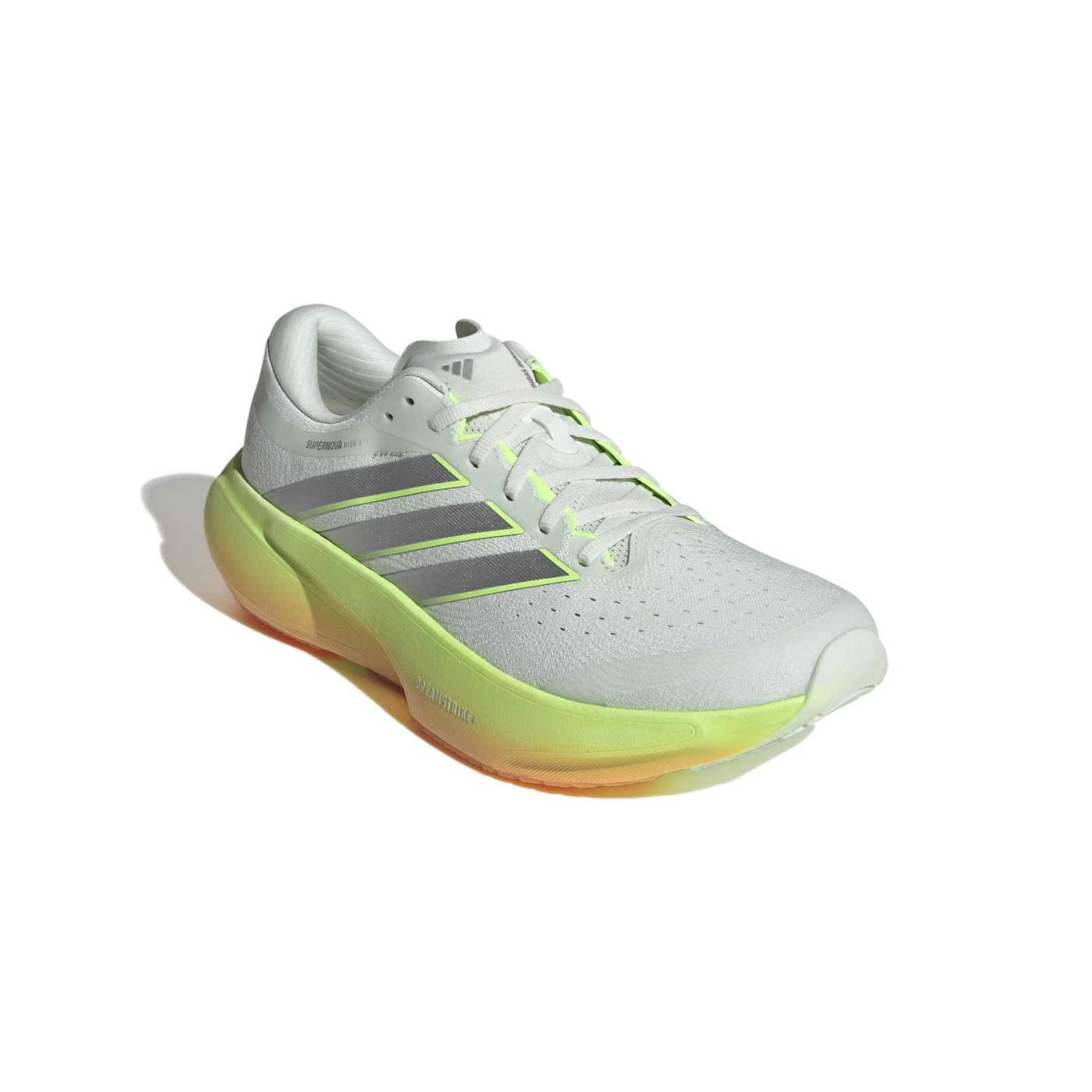 Chaussure de running Supernova Rise 3 Beige, vert cristal et orange KI9227 Front Lateral Top