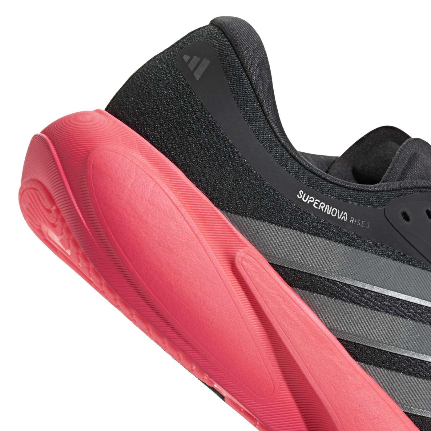 Chaussure de running Supernova Rise 3 Gris foncé et rose KI9228 Detail Back Lateral
