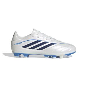 Crampons Adidas Copa Pure IV Club FG:MG Enfant Blanc et bleu KI3113 Lateral