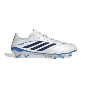 Crampons Adidas Copa Pure IV Elite FG Blanc et bleu KI0591 Lateral