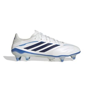 Crampons Adidas Copa Pure IV Elite SG Blanc et bleu KI0599 Lateral