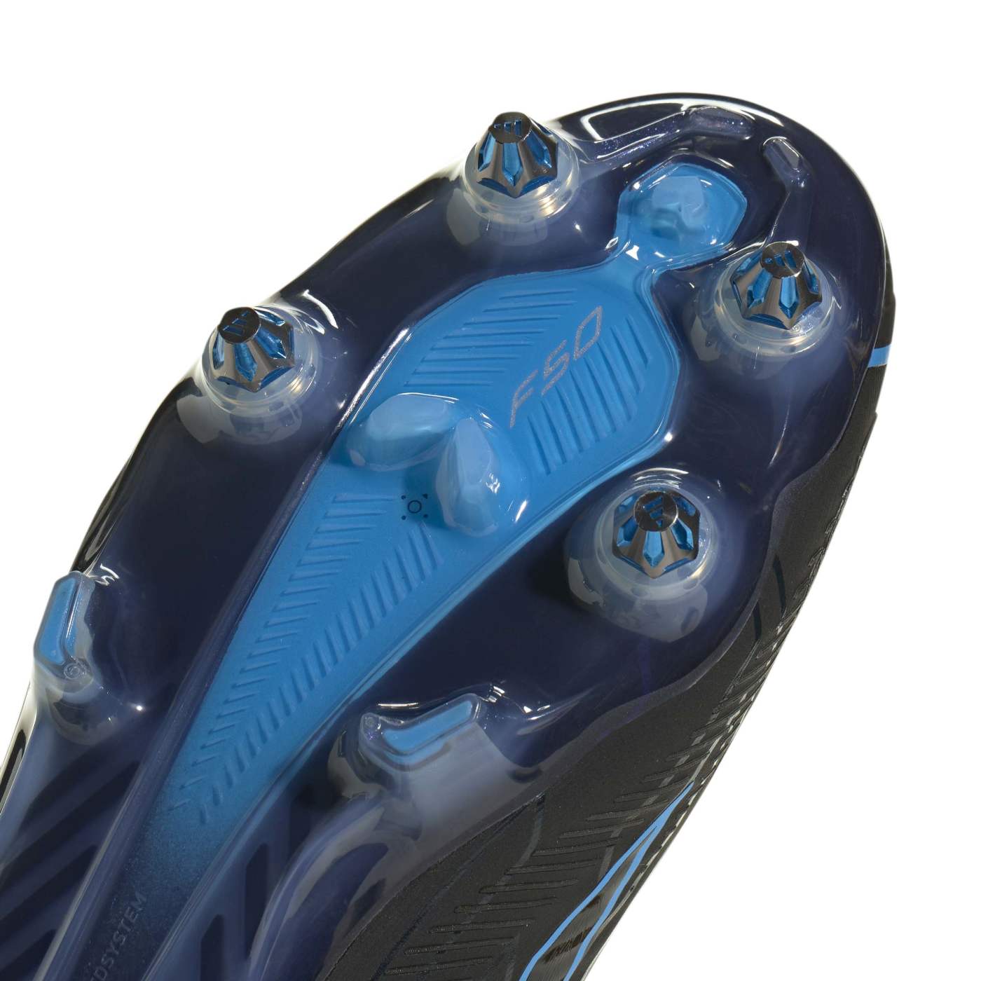 Crampons Adidas F50 Hyperfast Elite SGlite Noir IH9692 Detail Bottom Front