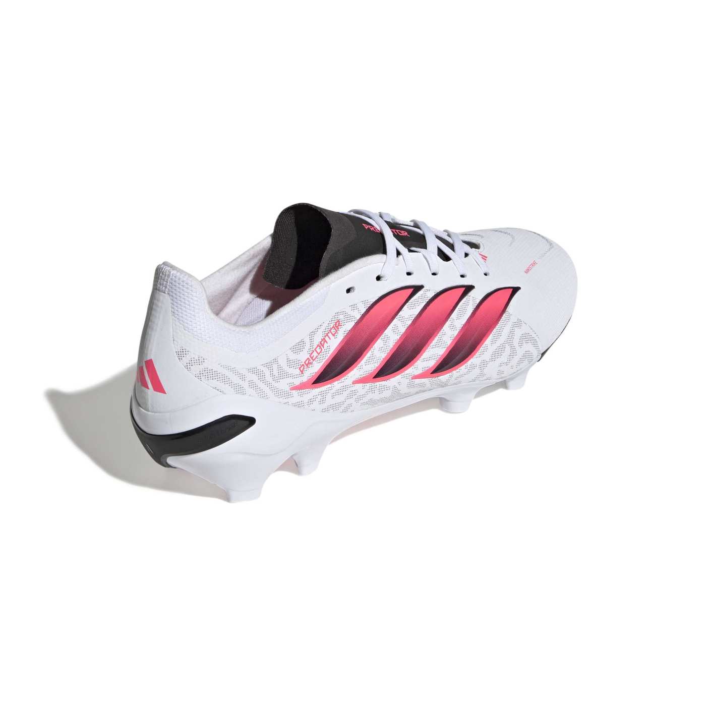 Crampons Adidas Predator League FG Blanc, noir et rose IH7154 Back Lateral Top