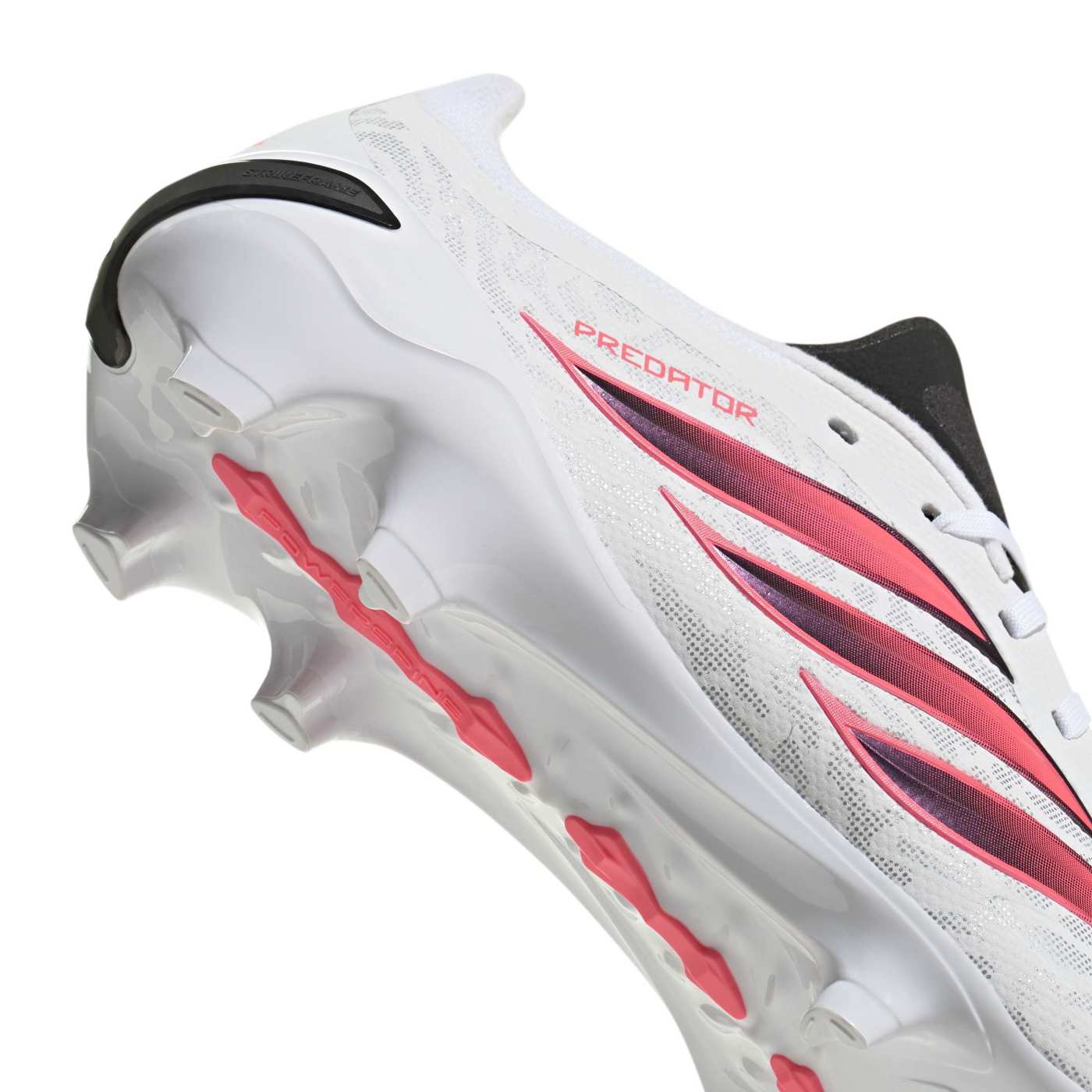 Crampons Adidas Predator League FG Blanc, noir et rose IH7154 Detail Bottom Lateral Back