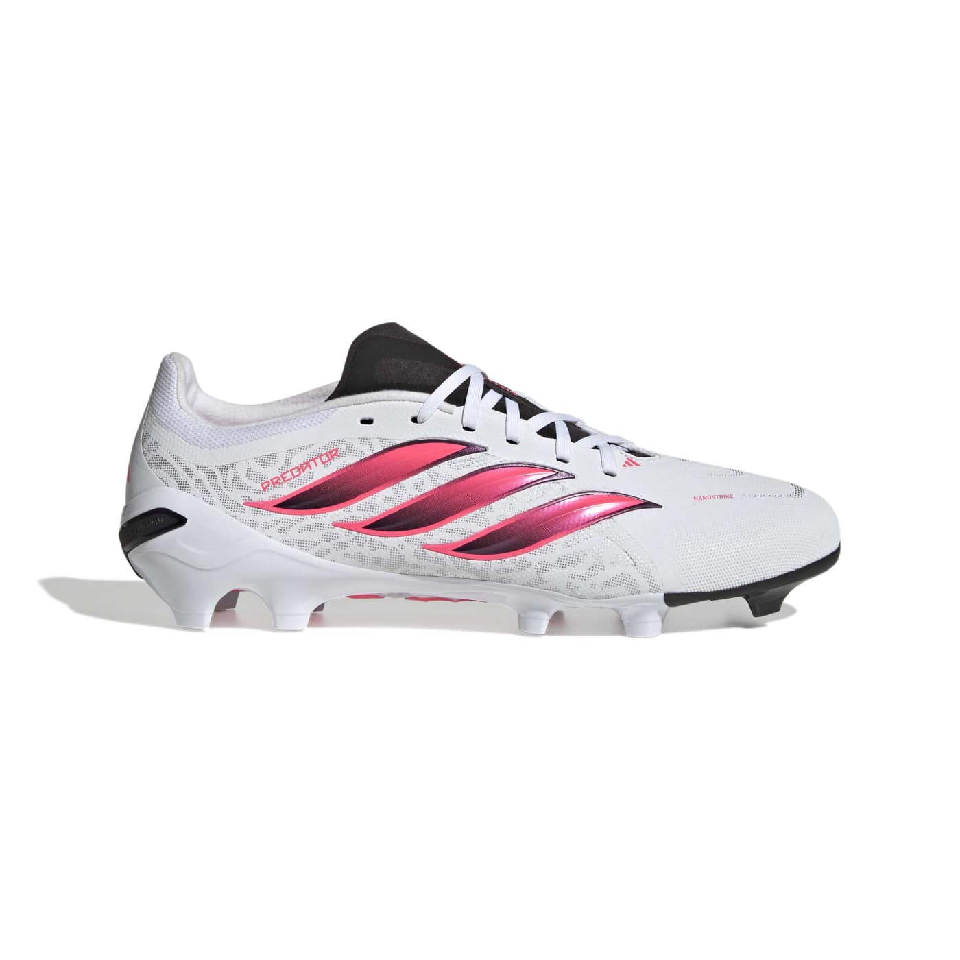 Crampons Adidas Predator League FG Blanc, noir et rose IH7154 Lateral