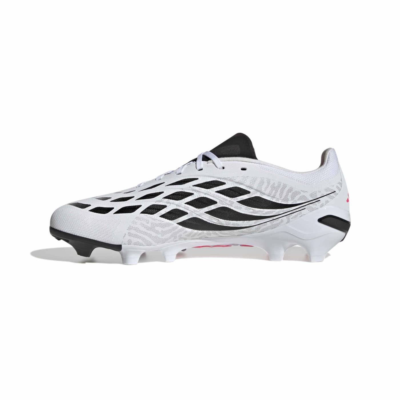 Crampons Adidas Predator League FG Blanc, noir et rose IH7154 Medial