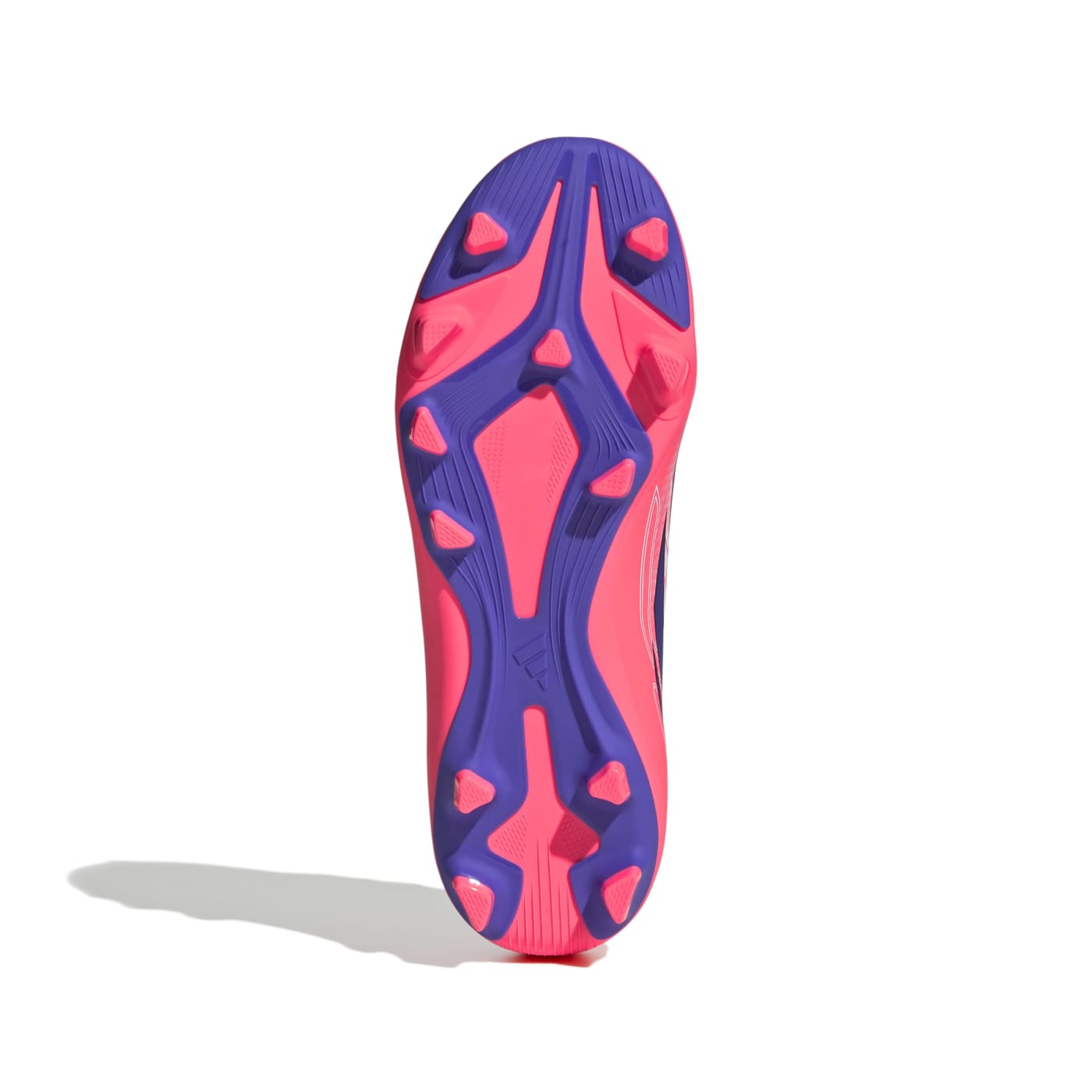 Crampons Junior Adidas F50 Hyperfast Club FG:MG Blanc et rose KK1308 Bottom