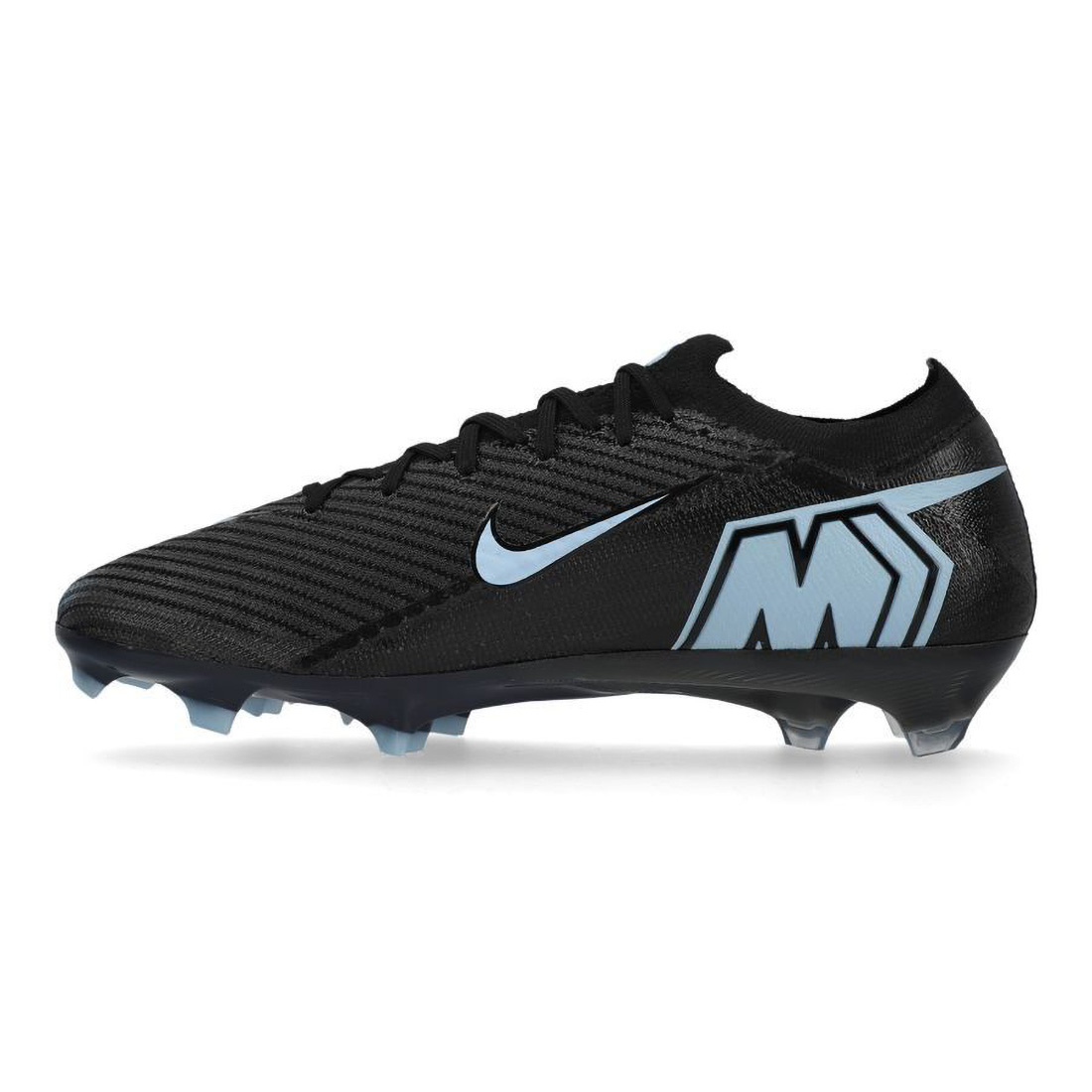 Crampons Nike Air Zoom Mercurial Vapor 16 Elite FG Shadow Noir et bleu ciel FQ1457-001 Medial