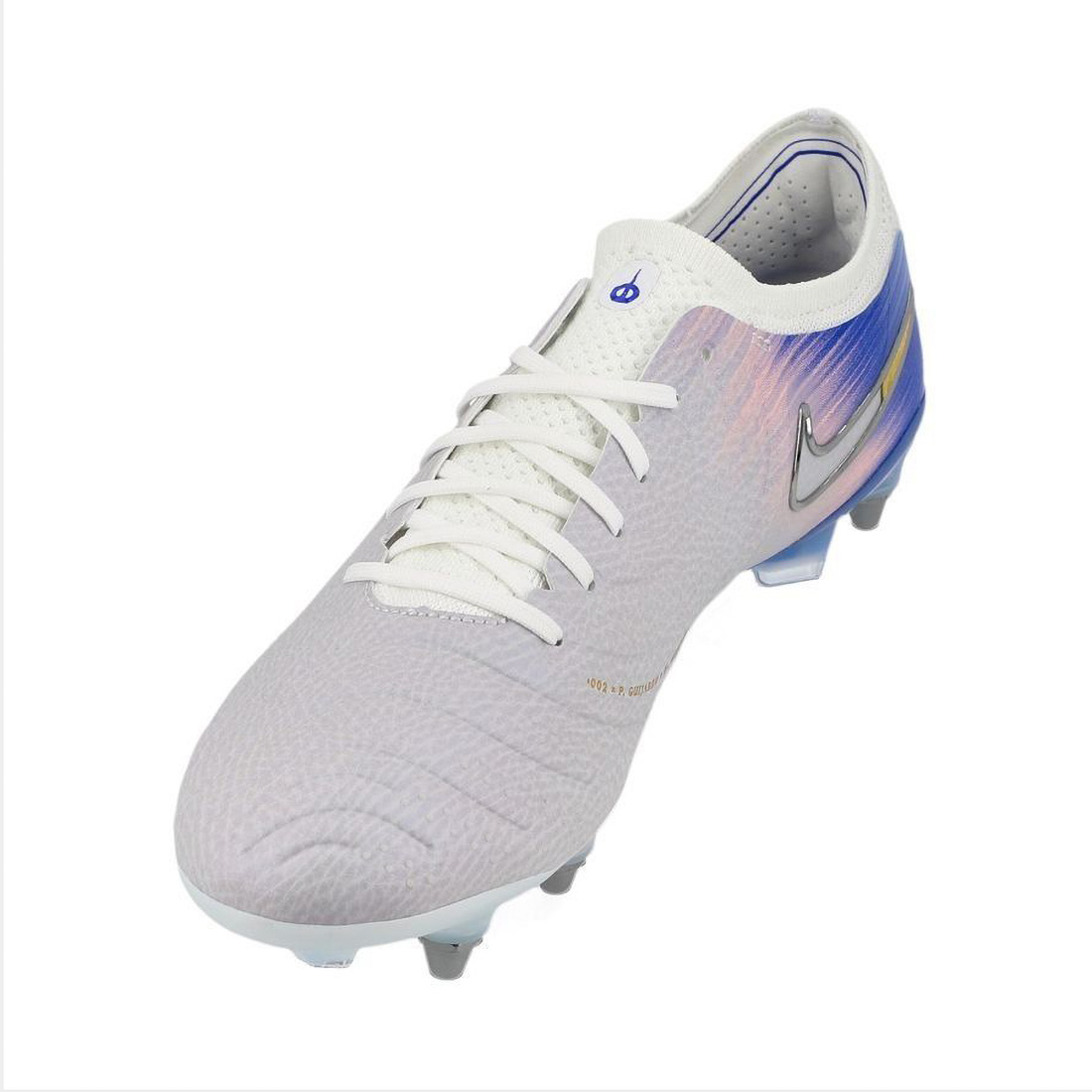 Crampons Nike Legend 10 Elite SG-Pro Player Edition United Gris et bleu IO4462-001 Medial Front Top