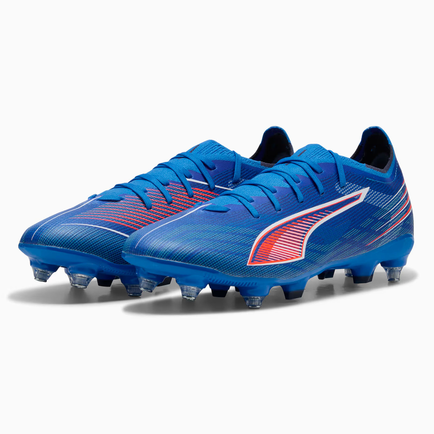 Crampons Puma Ultra 6 Match MxSG Bleu 108521-01 Pair Lateral Front Top