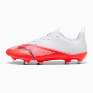 Crampons Puma Ultra 7 Play FG Junior Blanc et rouge 109164-01 Lateral
