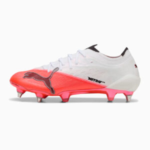 Crampons Puma Ultra Nitro™ Ultimate MxSG Blanc et rouge 109229-01 Lateral