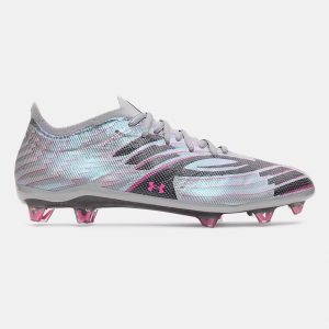 Crampons UA Shadow Elite 4 Mach FG Gris métallisé 6006234-035 Lateral