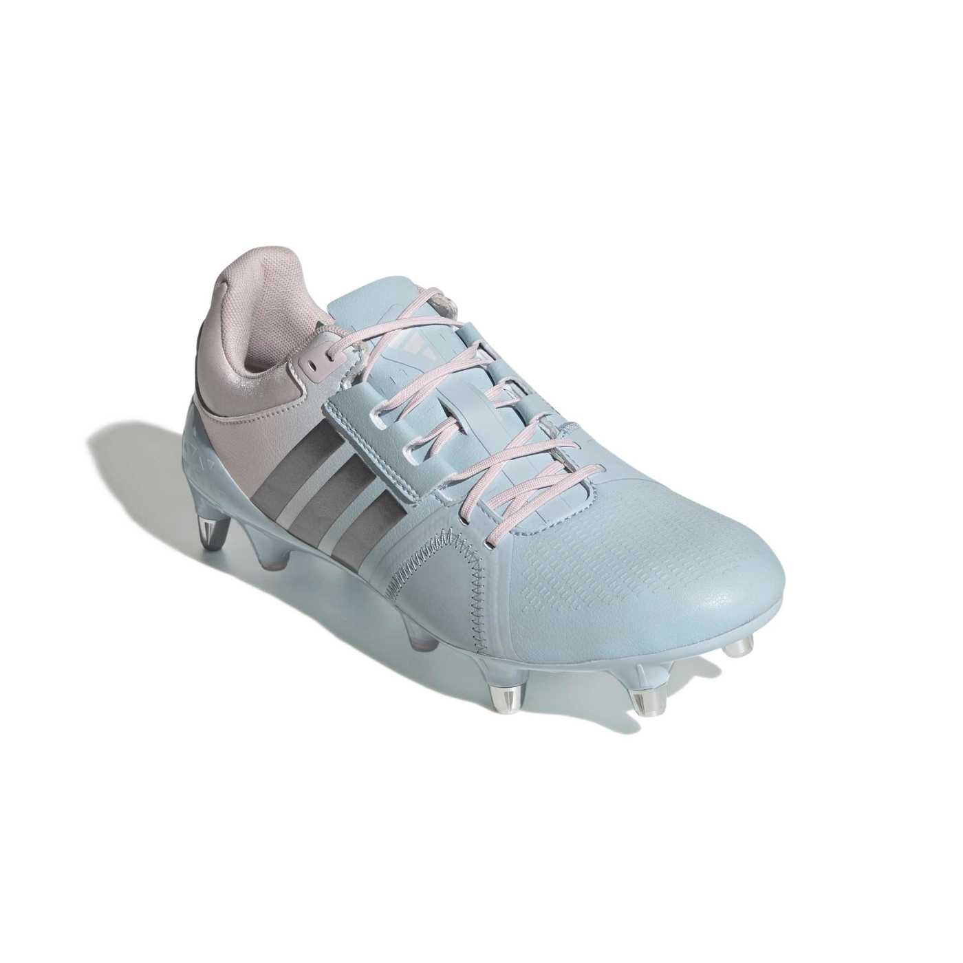 Crampons de rugby Adidas RS15 Avaglide SG Bleu ciel et gris KI3674 Front Lateral Top