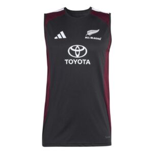 Débardeur All Blacks Rugby Noir et bordeaux KF1542 Face