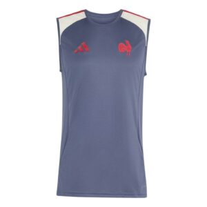 Débardeur de rugby France Adidas FFR Bleu marine ombre KF8878 Face