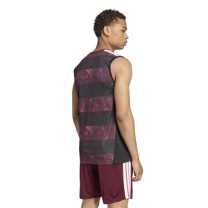 Débardeur d'entrainement Adidas All Blacks Noir et bordeaux KX2878 Vue porté de dos