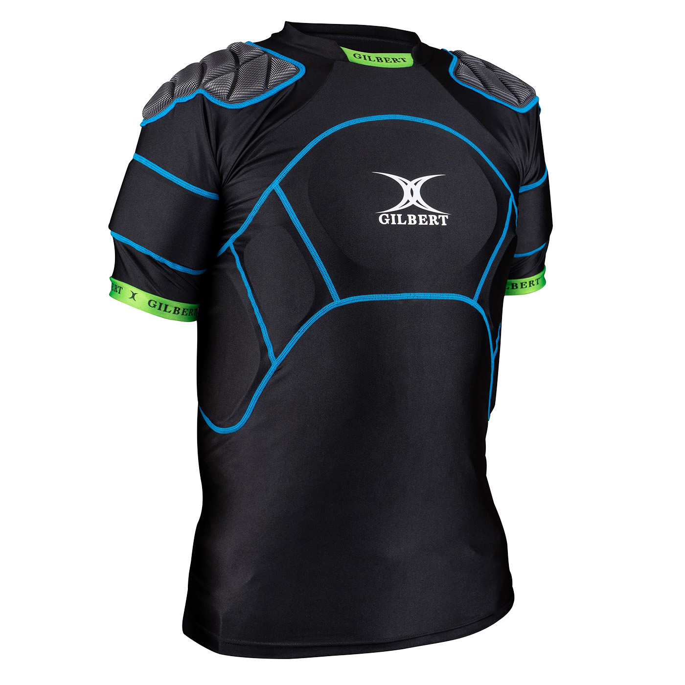 Épaulière Gilbert XP 500 Body Armour Noir et bleu Adulte GIL21P001 Face Lateral