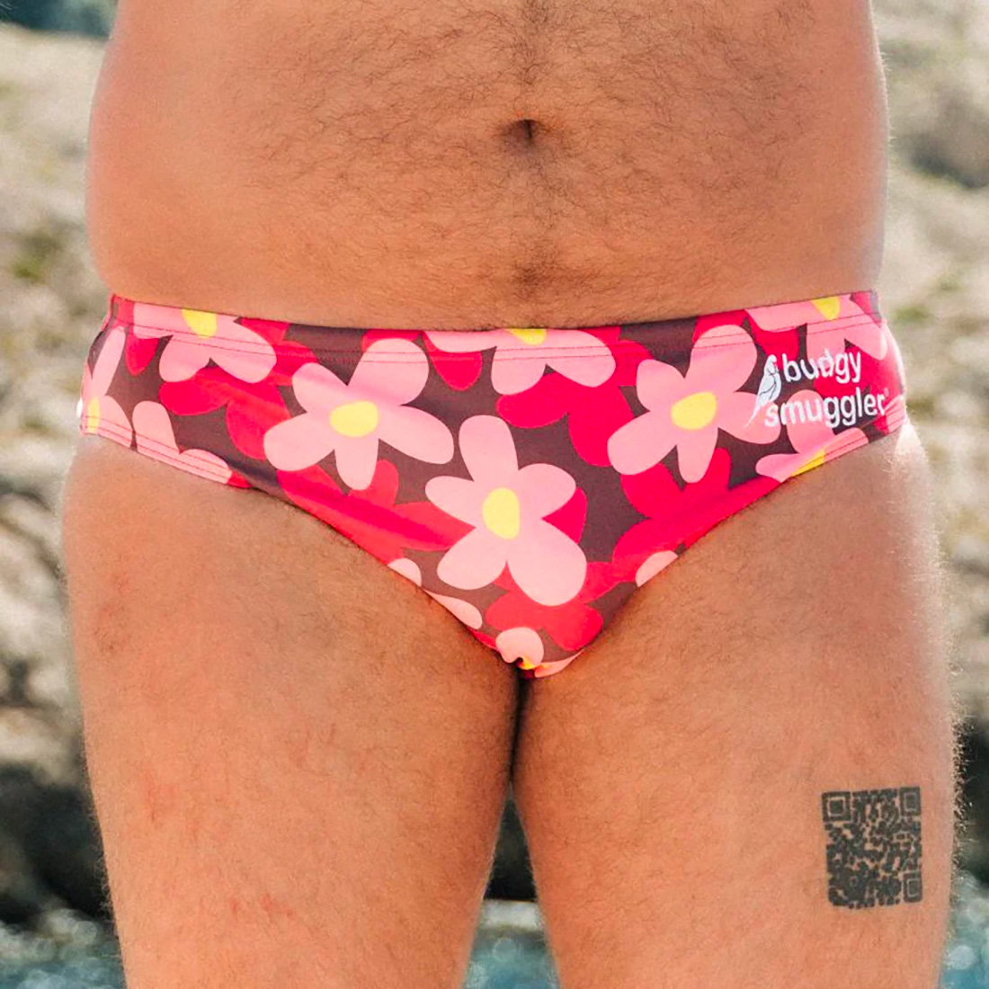 Maillot de bain Budgy Smuggler Carla's Flowers Vue porté de face