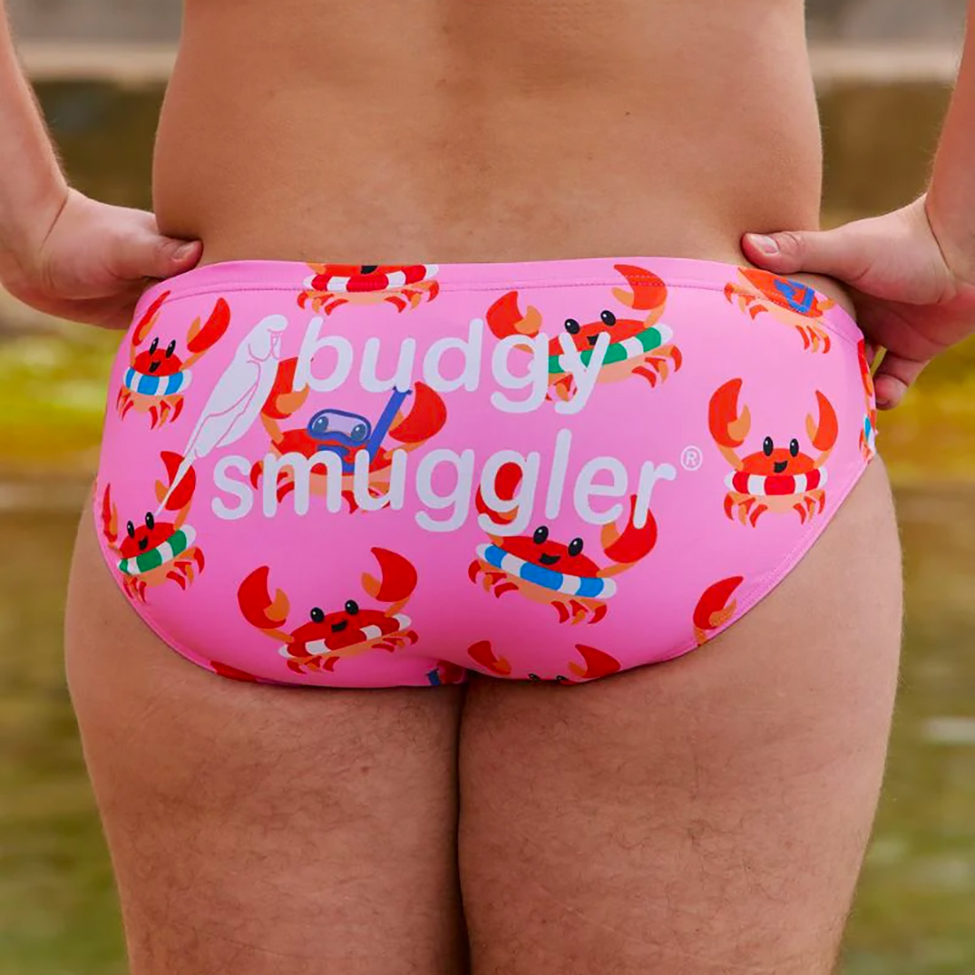 Maillot de bain Budgy Smuggler Crab Party Vue porté de dos