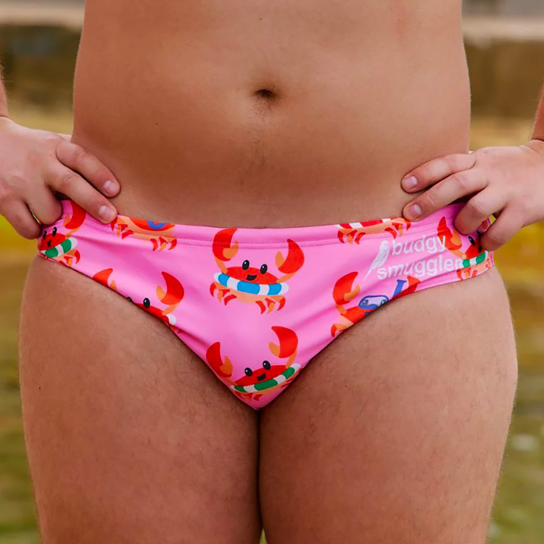 Maillot de bain Budgy Smuggler Crab Party Vue porté de face